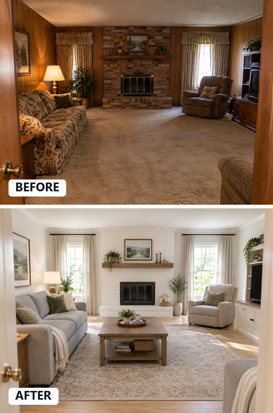 Completed home repair project